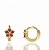 Argola Flor (P) com Rubis em ouro amarelo 18K - Imagem 1