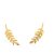 Brinco Folha em ouro amarelo 18k - 1 - Imagem 2