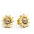 Brinco Flor com Pérolas e Diamantes em ouro amarelo 18k - Imagem 1