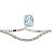 Anel Silhueta em ouro am branco 18k Topázio azul com diamantes - Imagem 1