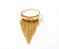 Anel Franja com Diamantes em ouro amarelo 18k - Imagem 1