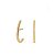Brinco Ear Hook Silhueta em ouro 18k - Imagem 1