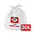 Saco Lixo Hospitalar Leitoso 20L 40x48x0,0030 C/100 - Polimpress - Imagem 1