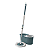 Conjunto Mop Rotatorio Compact (Balde 9L Cesto Plastico e 1 refis, Rotary Mop) Azul Petroleo - Nobre - Imagem 5