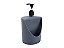 Dispenser para Detergente com Porta-Esponja 17,5 cm Cinza – Camesa - Imagem 1