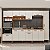 Cozinha Modulada Essência 02 Freijó/White Laka Brilho 100% MDF - Imagem 1