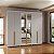 Roupeiro Newton Cinza/Nature 100% MDF - Imagem 1