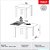 Mesa de Jantar Extensivel TM37 WJ com 4 Cadeiras CA35 J20 Dalla Costa - Imagem 2