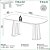 Mesa de Jantar  TM69 WJ com 6 Cadeiras CA32 J18 Dalla Costa - Imagem 3