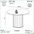 Mesa de Jantar Redonda TM73 WJ com 4 Cadeiras CA35 J18 Dalla Costa - Imagem 2