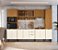 Cozinha Ibiza Nature/Champagne 100% MDF - Imagem 1