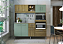 Cozinha Compacta Jasmim Mel/Verde Bellagio - Imagem 1