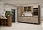 Cozinha Modulada Cora Freijo/Mocca 100% MDF - Imagem 1