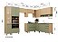 Cozinha Modulada Domus Carvalho/Verde 100% MDF - Imagem 2