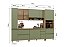 Cozinha Modulada Domus Carvalho/Verde 100% MDF - Imagem 2