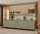 Cozinha Modulada Domus Carvalho/Verde 100% MDF - Imagem 1