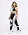 CONJUNTO FITNESS LEGGING E TOP- PRETO E BRANCO - Imagem 3
