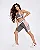 KIT BERMUDA MOTIVATION COM BOLSO E TOP FITNESS - CINZA ROSE - Imagem 3