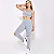 Conjunto Top e Legging Basic Com Recorte No Joelho - CINZA - Imagem 1