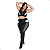 CONJUNTO PLUS SIZE PSC66- PRETO E AZUL - Imagem 1