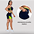 CONJUNTO FITNESS TOP E BERMUDA- AZUL MARINHO COM DETALHE NEON - Imagem 3