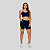 CONJUNTO FITNESS TOP E BERMUDA- AZUL MARINHO COM DETALHE NEON - Imagem 1