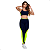 CONJUNTO FITNESS TOP E LEGGING COM DETALHES VERDE NEON - Imagem 1