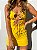 Vestido de Alça Tubinho com Amarração no Decote Rebeca Amarelo Ouro - Imagem 1