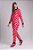 PIJAMA MACACÃO FEMININO COM PEZINHO *REMOVÍVEL* - PEÇA DESEJO- URSO POLAR VERMELHO COM FELPA - Imagem 1