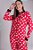 PIJAMA MACACÃO FEMININO COM PEZINHO *REMOVÍVEL* - PEÇA DESEJO- URSO POLAR VERMELHO COM FELPA - Imagem 4