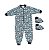 PIJAMA MACACÃO INFANTIL-JUVENIL COM PEZINHO REMOVÍVEL - DÁLMATA AZUL- MOLETINHO COM FELPA - Imagem 2