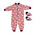 PIJAMA MACACÃO INFANTIL/TEEN COM PEZINHO REMOVÍVEL - PANDINHA ROSA - MOLETINHO COM FELPA - Imagem 2
