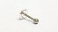 Piercing em prata emoji pensativo 8mm - Imagem 2