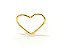 Coração liso dourado de aço - Imagem 1