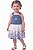 Jardineira Bebê OshKosh – Jeans com Saia Floral e Borboletas - Imagem 1