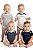 Kit 4 Bodys Bebê Tommy Hilfiger Manga Curta - Imagem 1