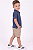 Conjunto Infantil Calvin Klein Polo Azul e Bermuda Caqui - Imagem 4