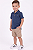 Conjunto Infantil Calvin Klein Polo Azul e Bermuda Caqui - Imagem 3