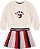 Conjunto Bebê Tommy Hilfiger - Blusa Pelúcia Off-White e Saia Plissada - Imagem 4