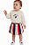 Conjunto Bebê Tommy Hilfiger - Blusa Pelúcia Off-White e Saia Plissada - Imagem 1