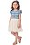 Vestido Infantil Calvin Klein – Chambray com Tule e Renda - Imagem 1