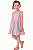 Vestido Infantil Calvin Klein – Listrado Colorido Acetinado - Imagem 1