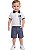 Conjunto Bebê Tommy Hilfiger Polo Branca e Bermuda Azul - Imagem 1