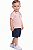 Conjunto Bebê Tommy Hilfiger Polo Rosa e Bermuda Azul-Marinho - Imagem 4