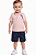 Conjunto Bebê Tommy Hilfiger Polo Rosa e Bermuda Azul-Marinho - Imagem 3