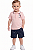 Conjunto Bebê Tommy Hilfiger Polo Rosa e Bermuda Azul-Marinho - Imagem 1