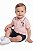 Conjunto Bebê Tommy Hilfiger Polo Rosa e Bermuda Azul-Marinho - Imagem 2