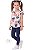 Conjunto Infantil Baby Gap – Batinha Floral + Legging - Imagem 1