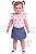 Conjunto Tommy Hilfiger Bebê com Saia-Short Jeans - Imagem 1