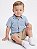 Conjunto Bebê Calvin Klein Camisa Jeans Azul-Claro e Bermuda Sarja Bege - Imagem 2